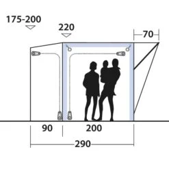 Outwell PARKVILLE 200SA - Busvorzelt -Outdoorartikel 5638031663 m parkville 200sa outwell 24